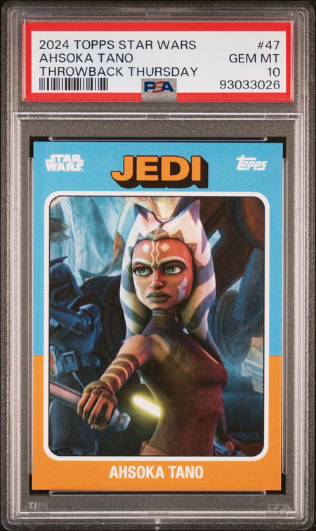 AHSOKA TANO PSA 10 2024 Topps Star Wars Throwback Thursday TBT Jedi #47 C4 Star Wars Base Graded Cards - Hobby Gems