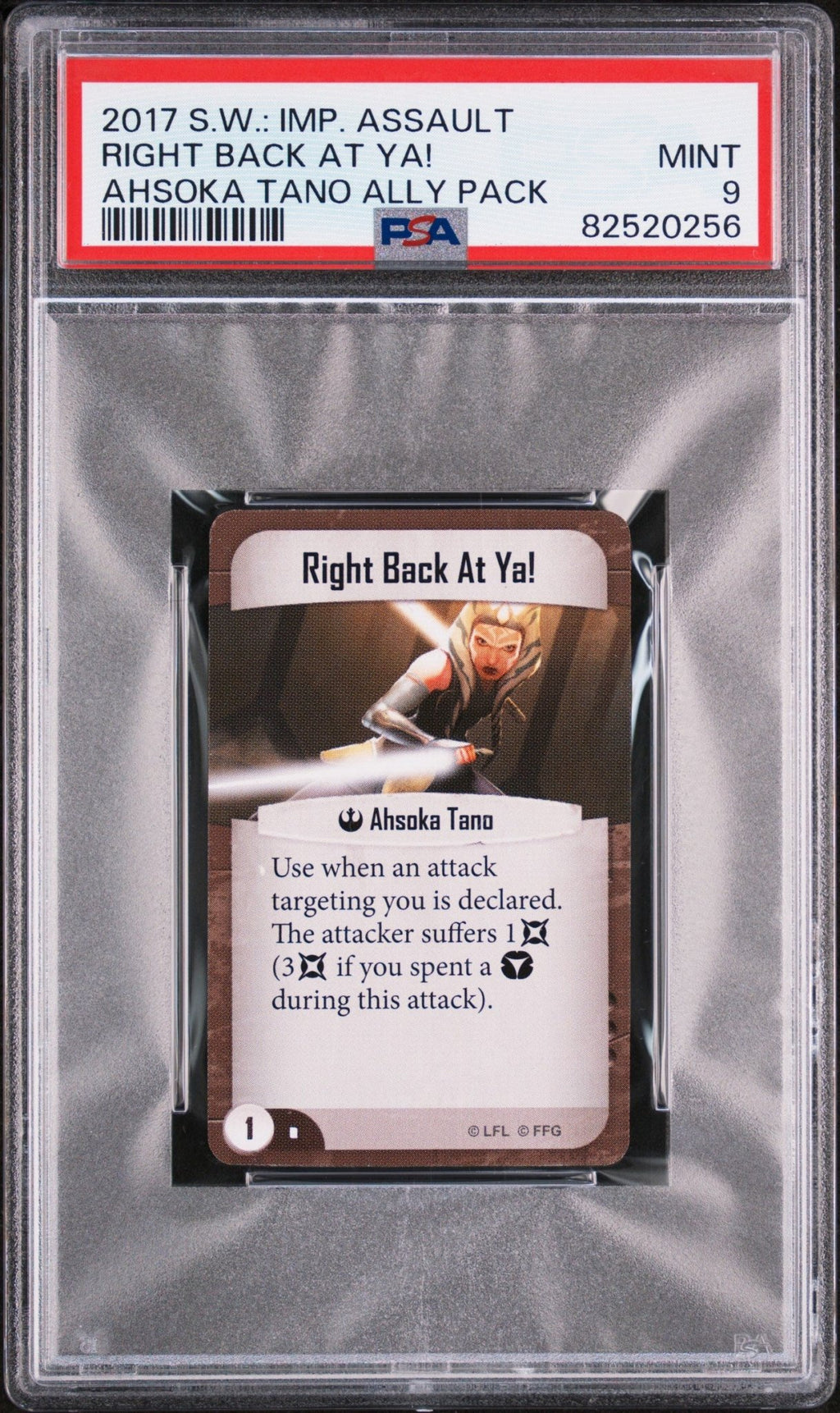 AHSOKA TANO PSA 9 2017 Fantasy Flight Games Star Wars Right Back at YA! Star Wars Base Graded Cards - Hobby Gems