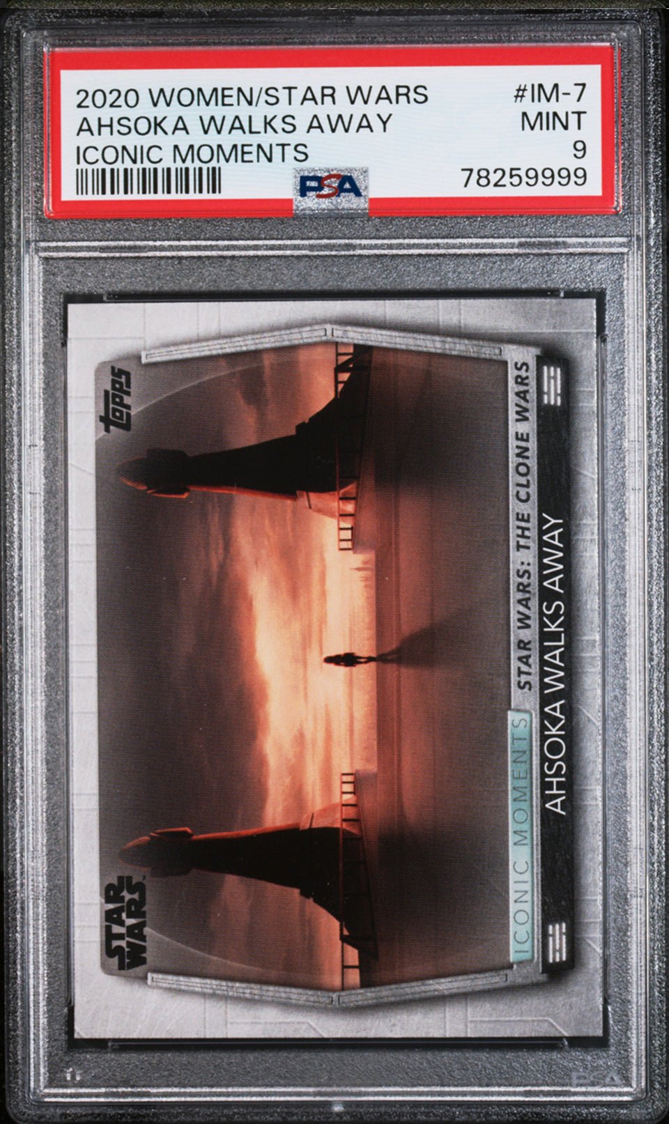 AHSOKA TANO PSA 9 2020 Topps Women of Star Wars Iconic Moments #IM-7 Star Wars Base Graded Cards - Hobby Gems