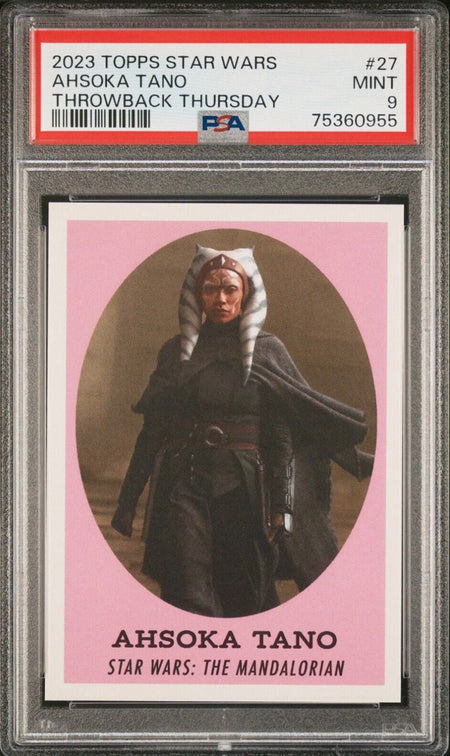 AHSOKA TANO PSA 9 2023 Topps Star Wars Throwback Thursday TBT #27 Star Wars Base Graded Cards - Hobby Gems