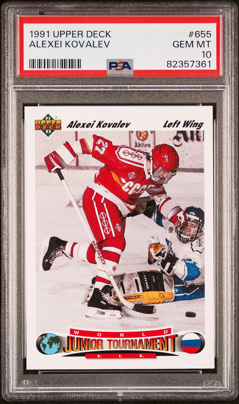 ALEXEI KOVALEV PSA 10 1991-92 Upper Deck #655 Hockey Base Graded Cards - Hobby Gems