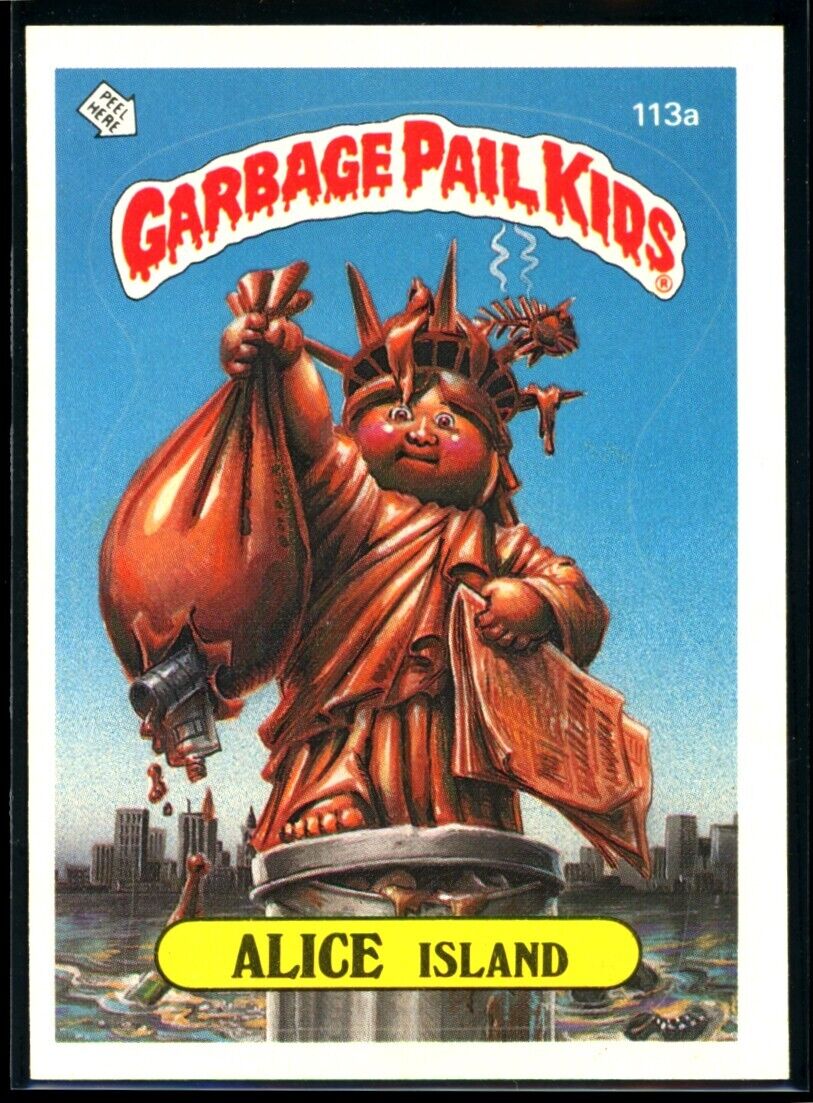 ALICE ISLAND 1986 Garbage Pail Kids Series 3 #113a Kid Brother NM C2 Garbage Pail Kids Base - Hobby Gems