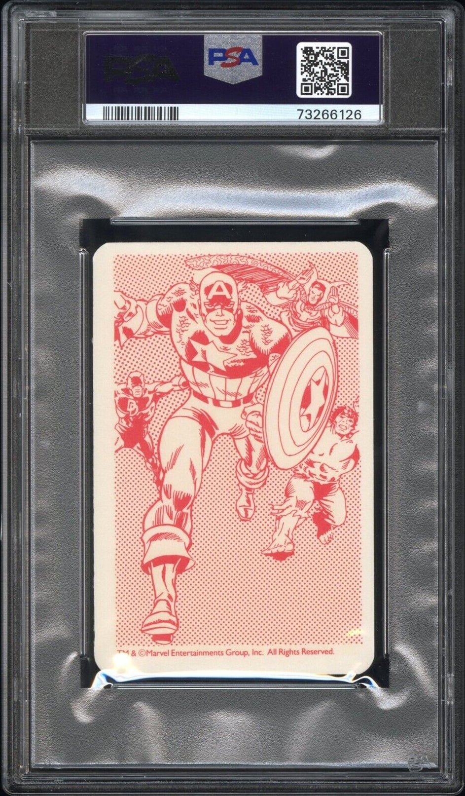 AMERICAN EAGLE PSA 9 1988 Super Top Trumps Marvel Super Heroes Red Back C2 Marvel Base Graded Cards - Hobby Gems