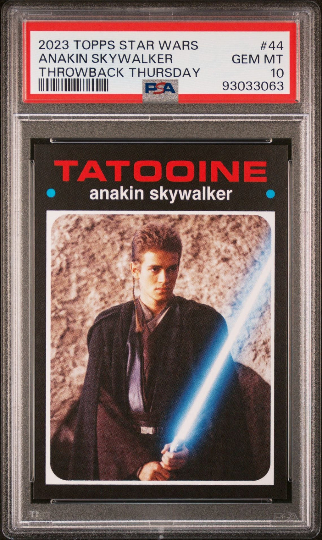 ANAKIN SKYWALKER PSA 10 2023 Topps Star Wars Throwback Thursday TBT #44 C3 Star Wars Base Graded Cards - Hobby Gems