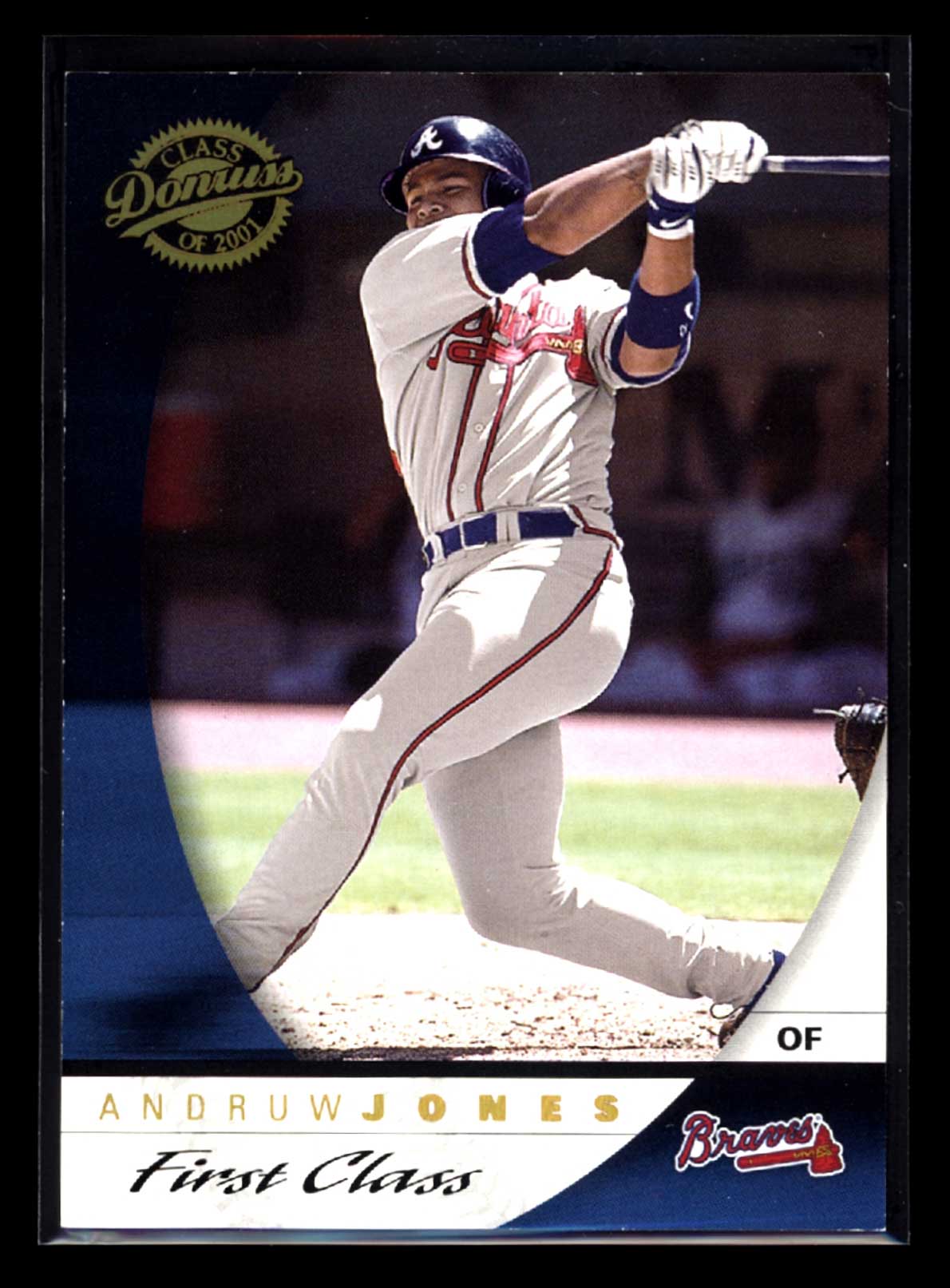 ANDRUW JONES 2001 Donruss Class of 2001 First Class #60 2/100 Baseball Insert Serial Numbered - Hobby Gems