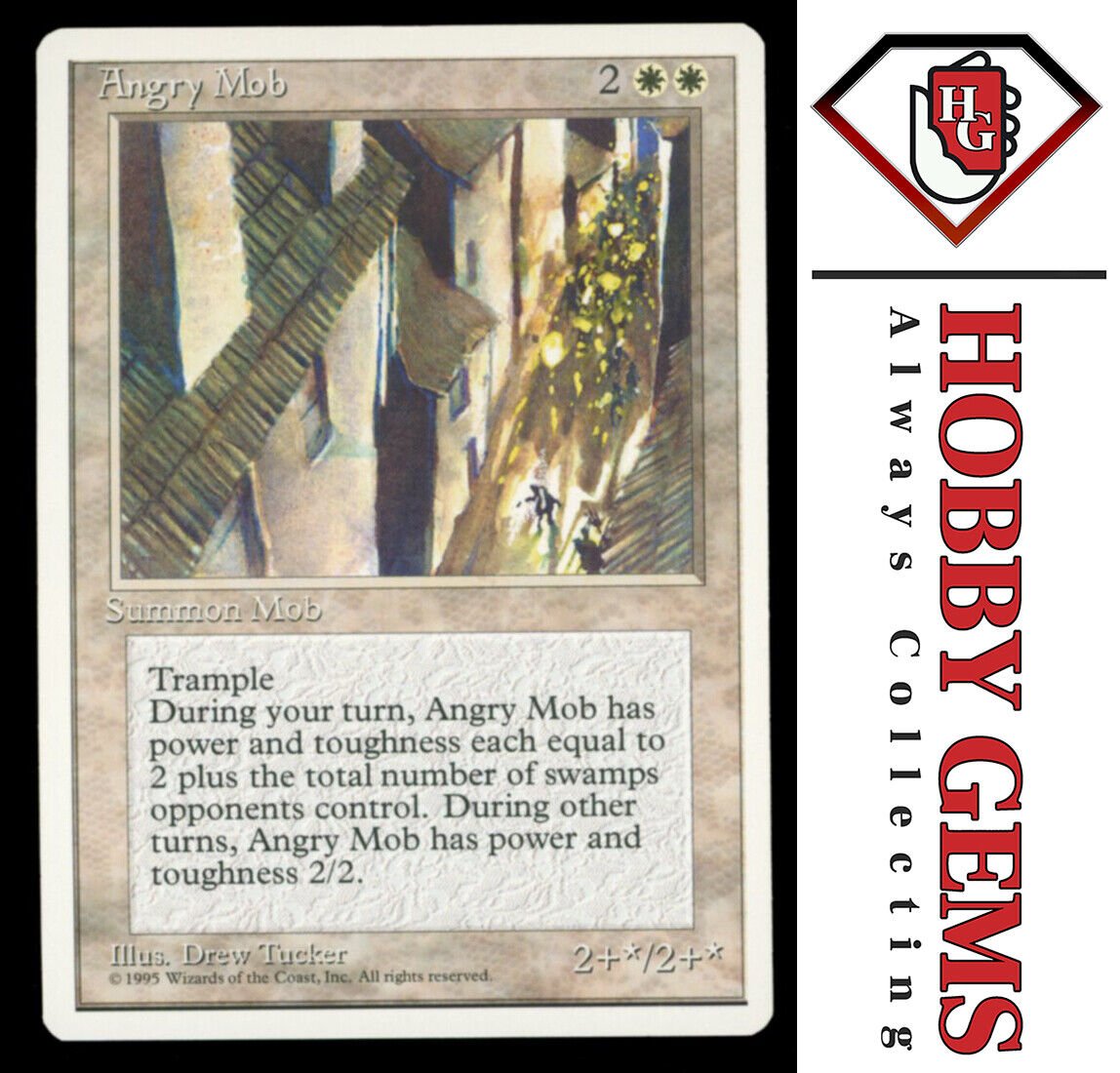ANGRY MOB Fourth 4th Edition Uncommon Magic the Gathering MTG Magic the Gathering Base - Hobby Gems