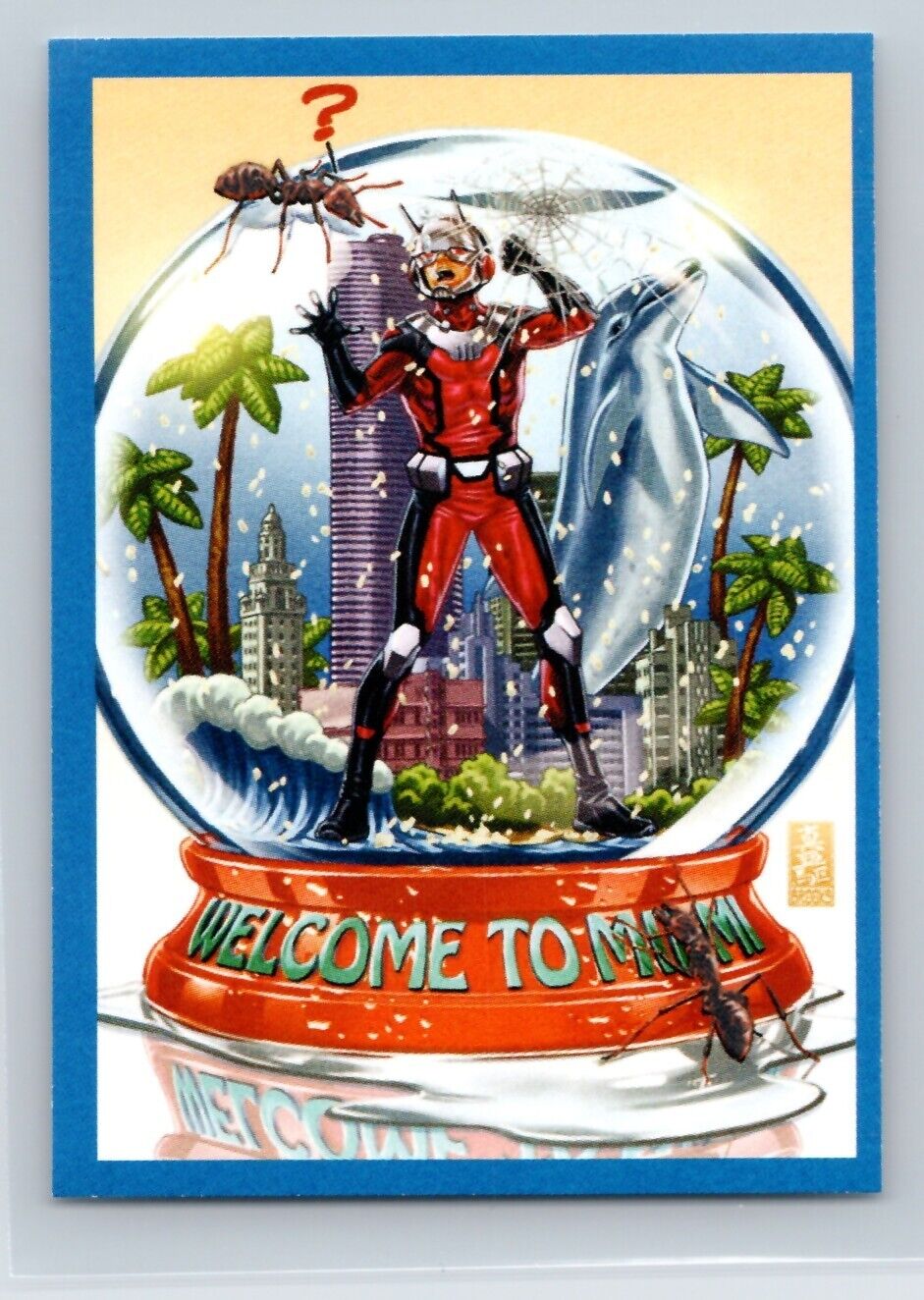 ANT-MAN 2017 Panini Marvel Superheroes Blue Embossed Sticker #135 C2 Marvel Sticker - Hobby Gems