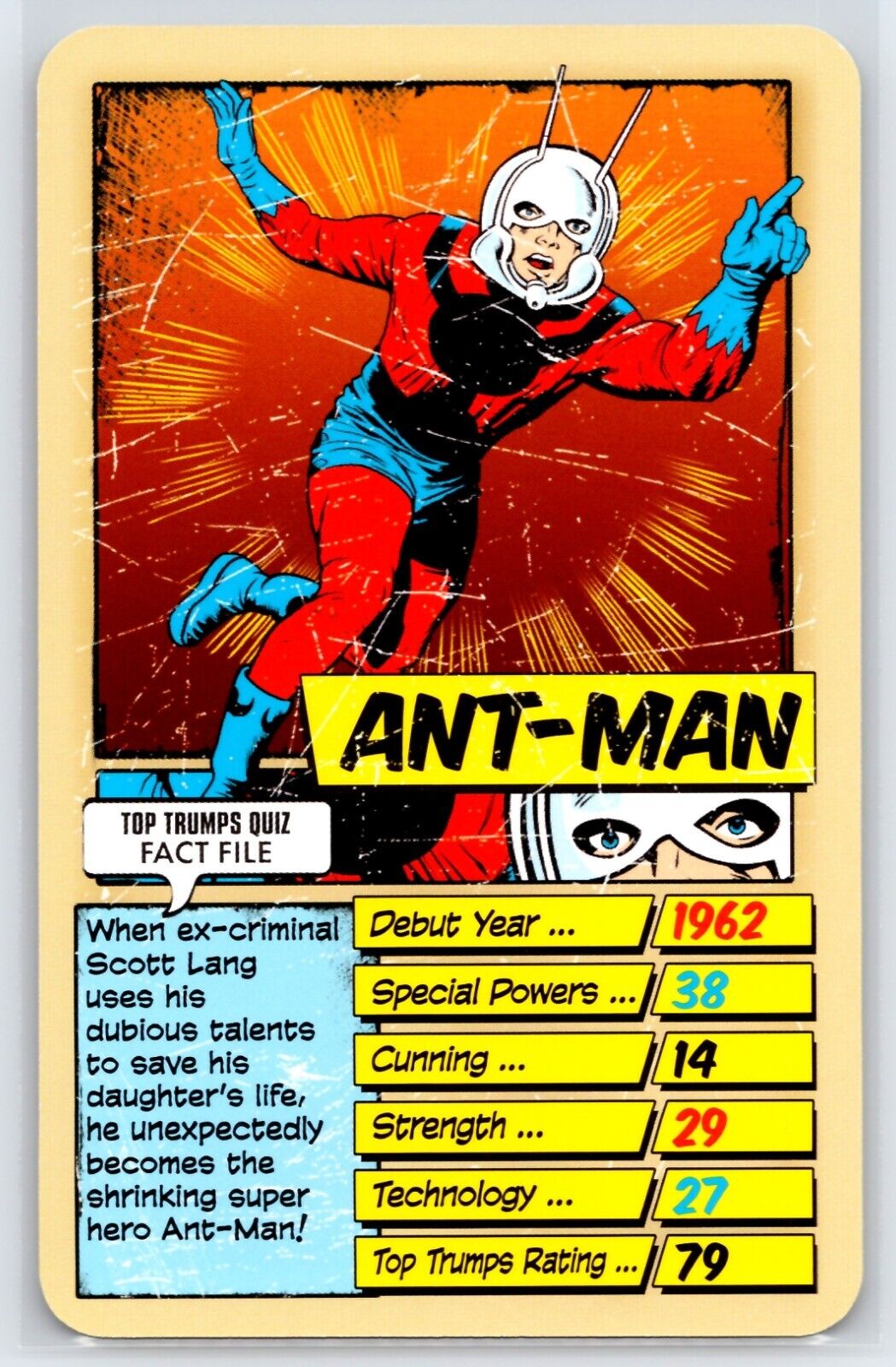 ANT MAN 2021 Marvel Universe Top Trumps Specials UK Limited Marvel Base - Hobby Gems