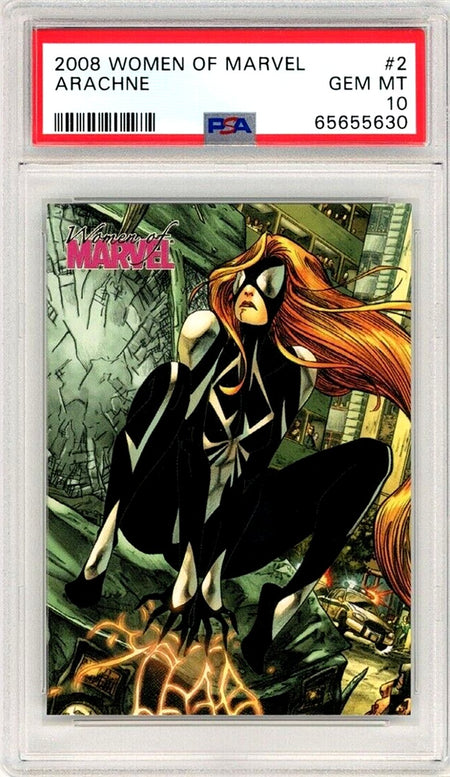 ARACHNE PSA 10 2008 Rittenhouse Archives Women of Marvel #2 C2 Marvel Base Graded Cards - Hobby Gems