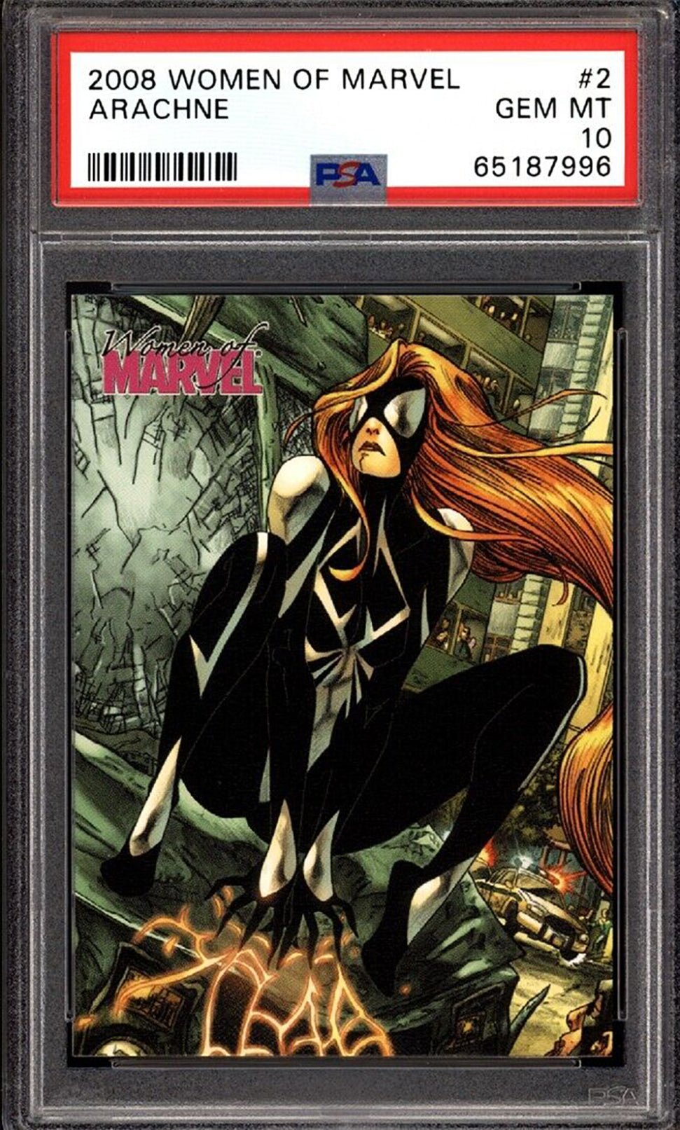 ARACHNE PSA 10 2008 Rittenhouse Archives Women of Marvel #2 C3 Marvel Base Graded Cards - Hobby Gems