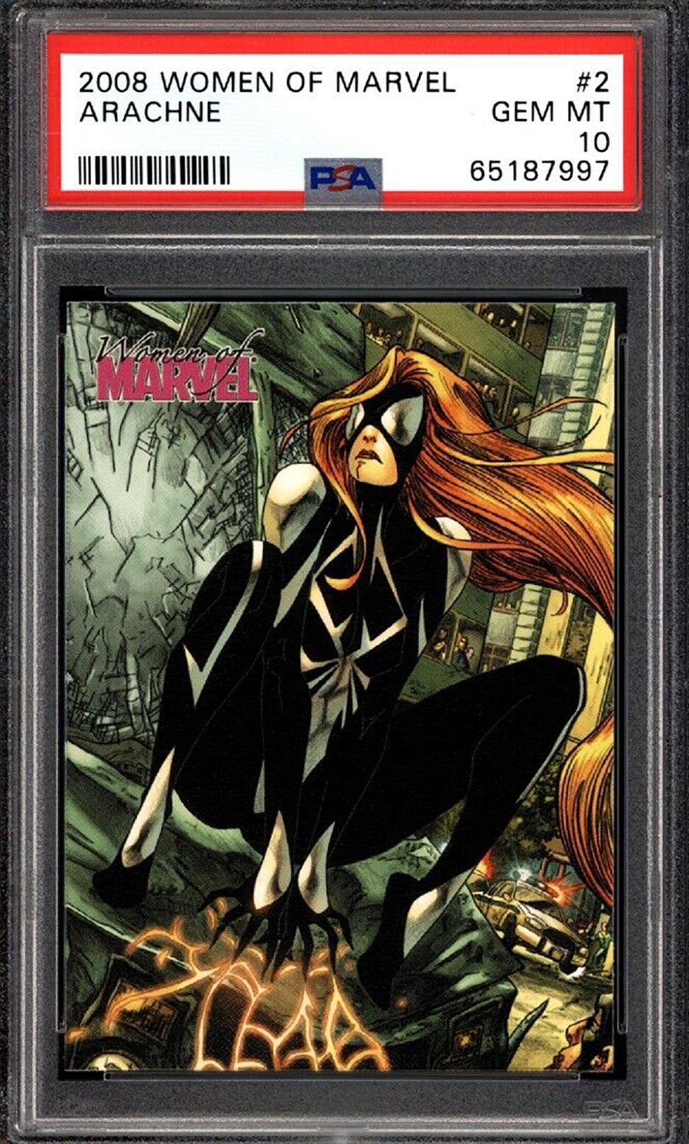 ARACHNE PSA 10 2008 Rittenhouse Archives Women of Marvel #2 C4 Marvel Base Graded Cards - Hobby Gems