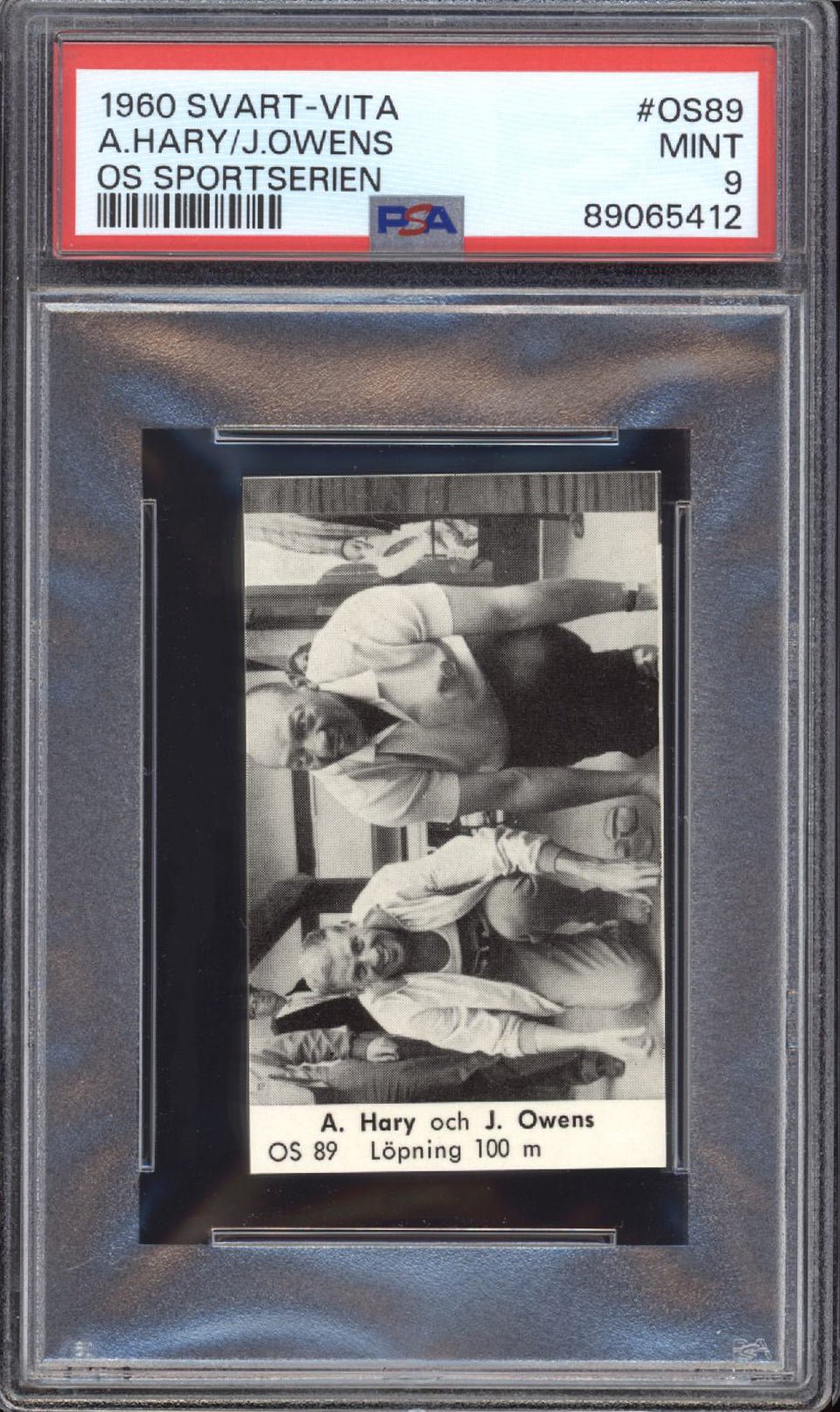 ARMIN HARY & JESSE OWENS PSA 9 1960 Svart - Vita OS Sportserien Olympic #OS89 Misc - Sports Base Graded Cards - Hobby Gems