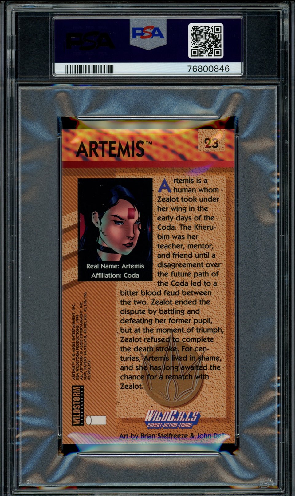 ARTEMIS PSA 9 1994 Wildstorm WildC.A.T.S. Widevision #23 WildC.A.T.S. Base Graded Cards - Hobby Gems