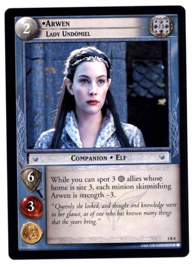 ARWEN Lady Undomiel Rare 2002 LOTR Realms of the Elf - lords NM 3R8 Lord of the Rings Base - Hobby Gems