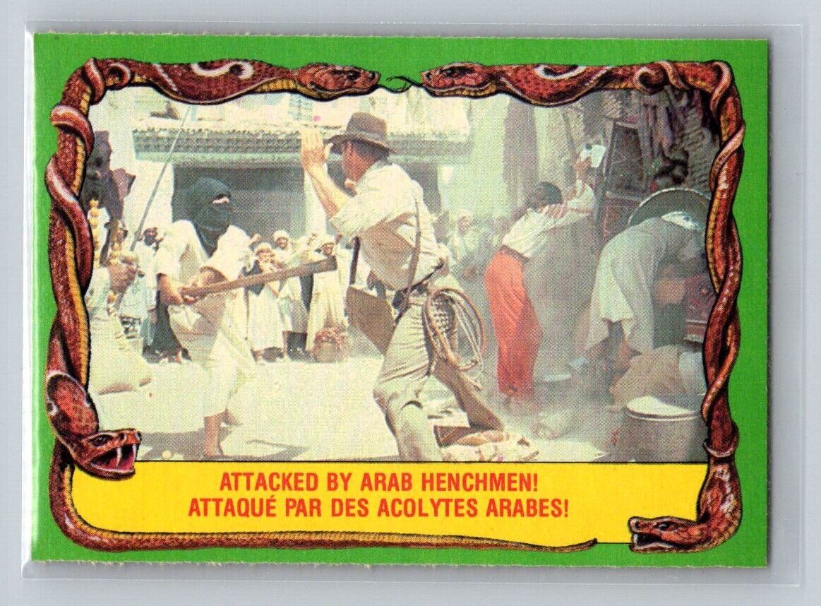 ATTACKED BY ARAB HENCHMEN! 1981 O-Pee-Chee Raiders of the Lost Ark #35 Raiders of the Lost Ark Base - Hobby Gems