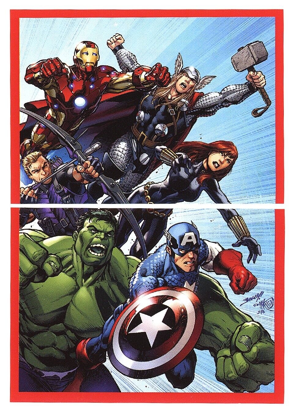 AVENGERS 2017 Panini Marvel Superheroes Sticker #24 #25 Marvel Sticker - Hobby Gems