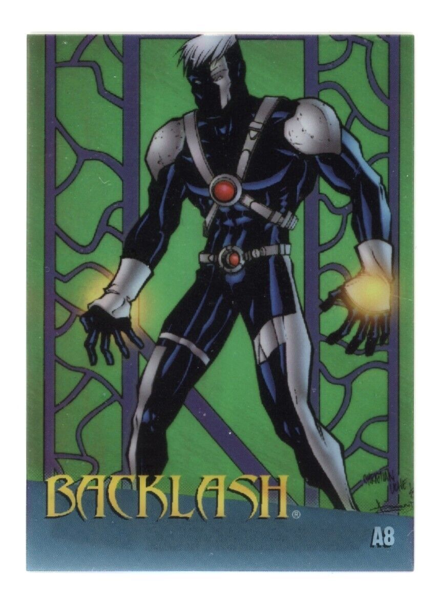 BACKLASH 1997 Skybox Marvel vs Wildstorm Clearchrome #A8 Marvel Base - Hobby Gems