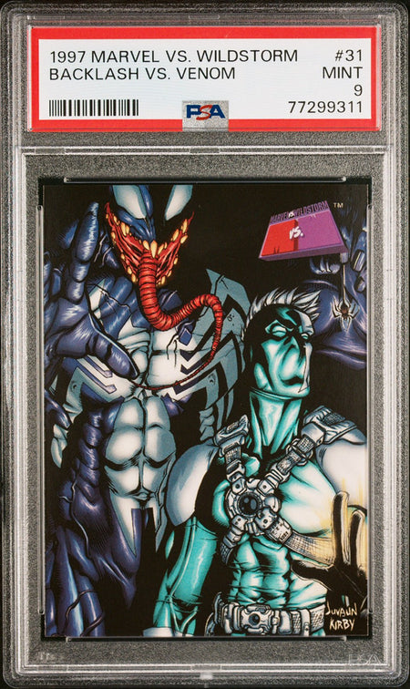 BACKLASH vs. VENOM PSA 9 1997 Marvel vs. Wildstorm #31 Marvel Base Graded Cards - Hobby Gems