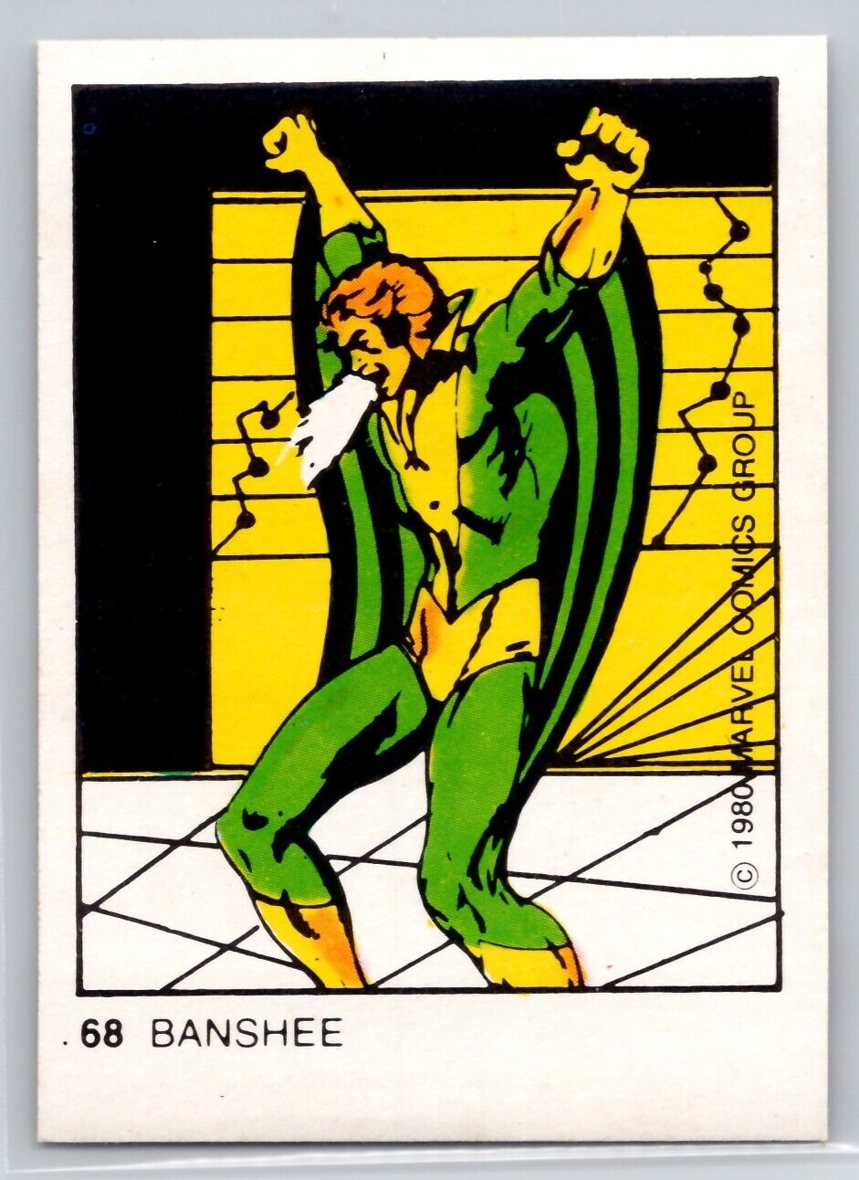 BANSHEE 1980 Terrabusi Marvel Super Heroes #68 C1 Marvel Base - Hobby Gems