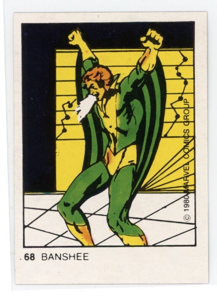 BANSHEE 1980 Terrabusi Marvel Super Heroes #68 C3 Marvel Base - Hobby Gems
