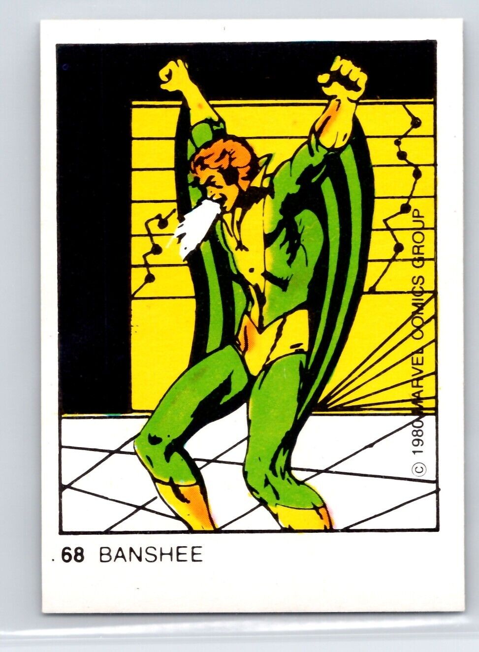 BANSHEE 1980 Terrabusi Marvel Super Heroes #68 Marvel Base - Hobby Gems