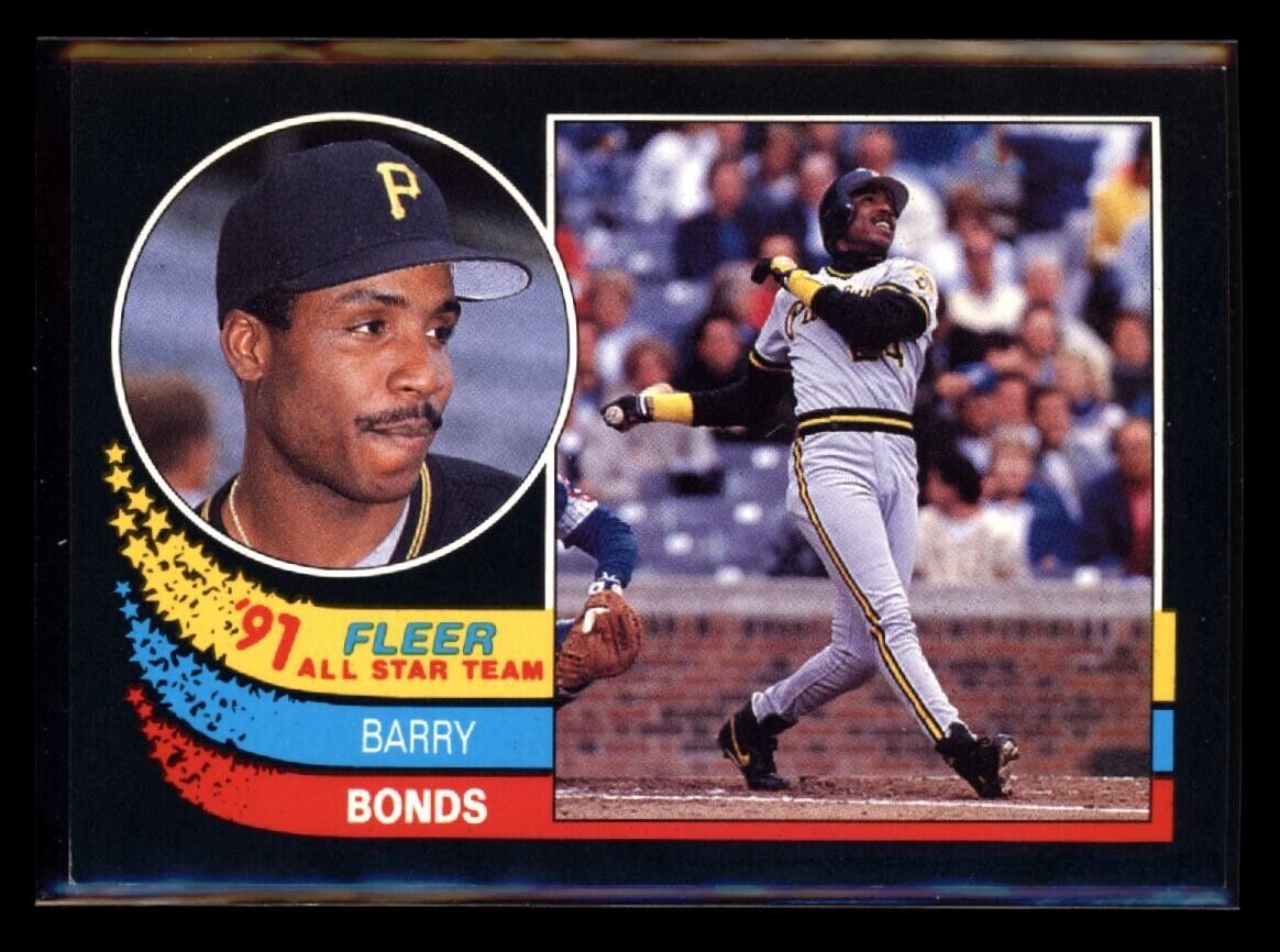 BARRY BONDS 1991 Fleer All Star Team #5 Baseball Insert - Hobby Gems