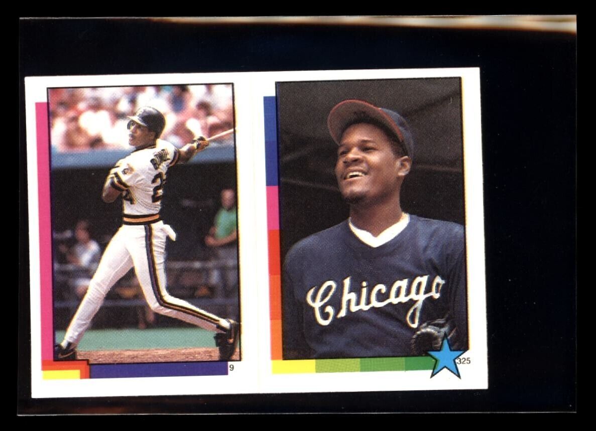 BARRY BONDS 9 1990 Topps Yearbook Stickercard Martinez 325 Finley 62 Baseball Sticker - Hobby Gems