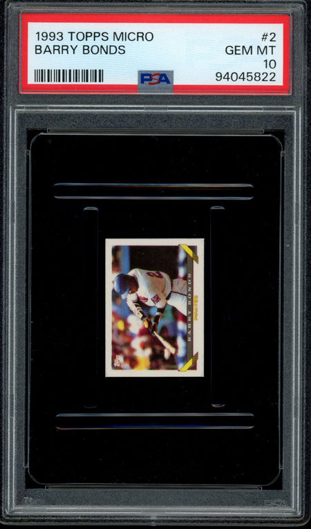 BARRY BONDS PSA 10 1993 Topps Micro #2 Baseball Base Graded Cards - Hobby Gems