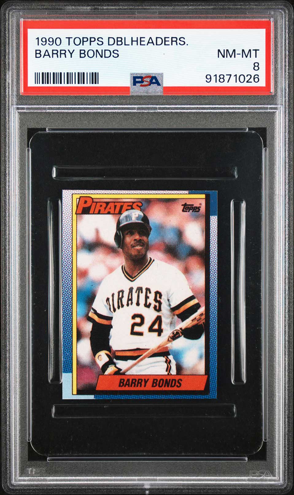 BARRY BONDS PSA 8 1990 Topps Doubleheaders Baseball Base Graded Cards - Hobby Gems