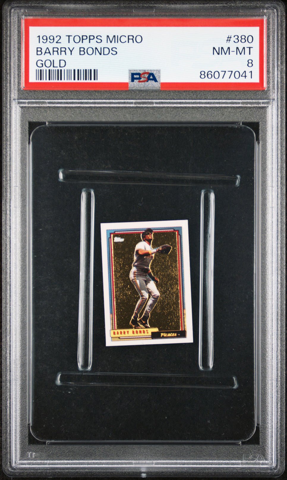 BARRY BONDS PSA 8 1992 Topps Micro Gold #380 Baseball Graded Cards Parallel - Hobby Gems