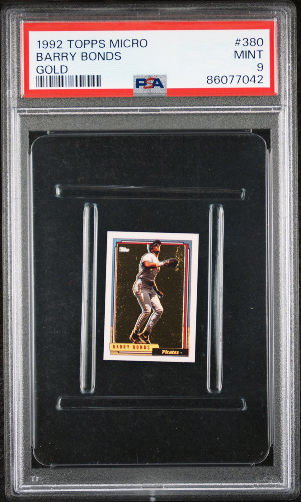 BARRY BONDS PSA 9 1992 Topps Micro Gold #380 Baseball Graded Cards Parallel - Hobby Gems