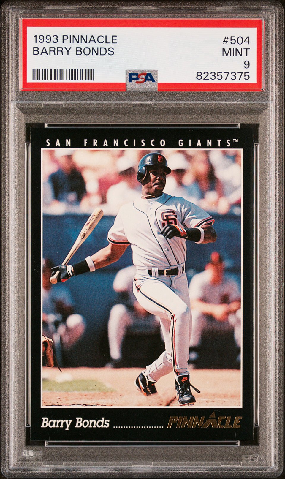 BARRY BONDS PSA 9 1993 Pinnacle #504 Baseball Base Graded Cards - Hobby Gems