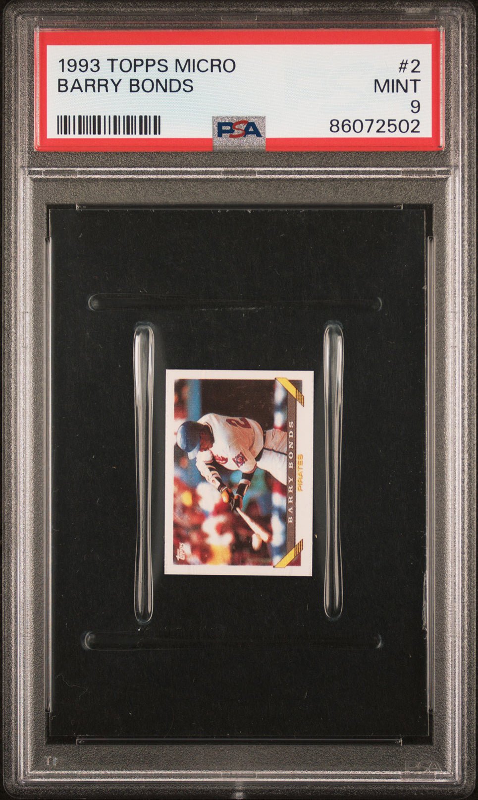 BARRY BONDS PSA 9 1993 Topps Micro #2 Baseball Base Graded Cards - Hobby Gems