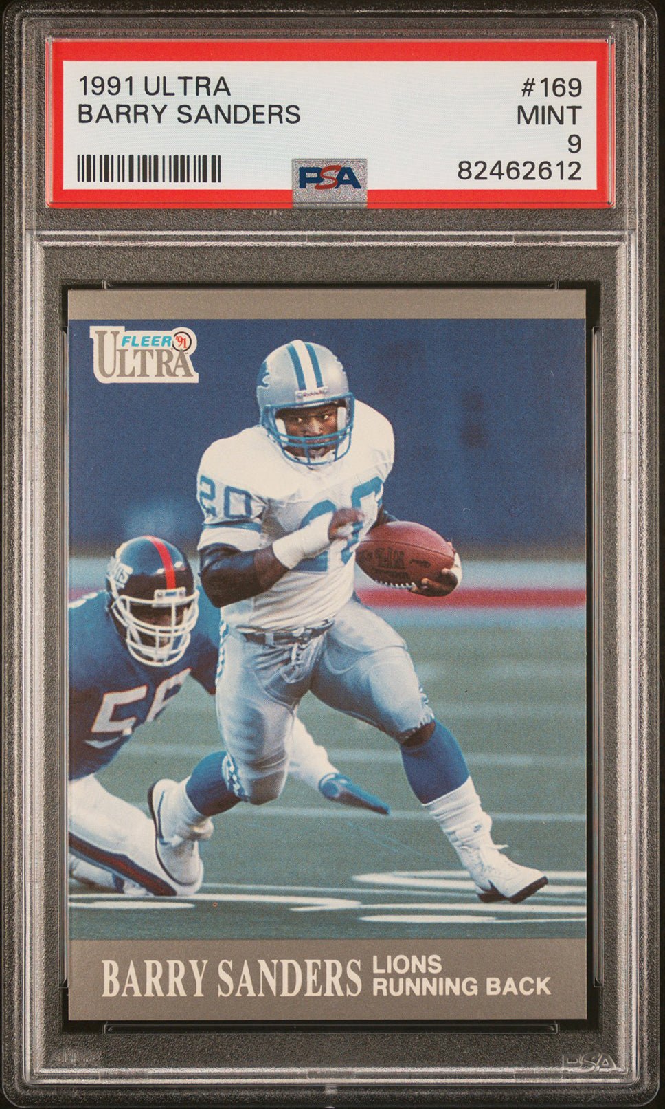 BARRY SANDERS PSA 9 1991 Fleer Ultra #169 C1 Football Base Graded Cards - Hobby Gems