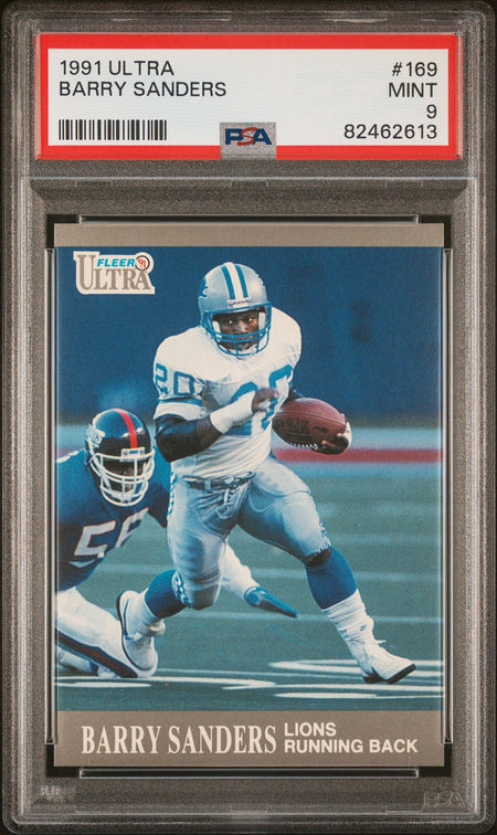 BARRY SANDERS PSA 9 1991 Fleer Ultra #169 C2 Football Base Graded Cards - Hobby Gems