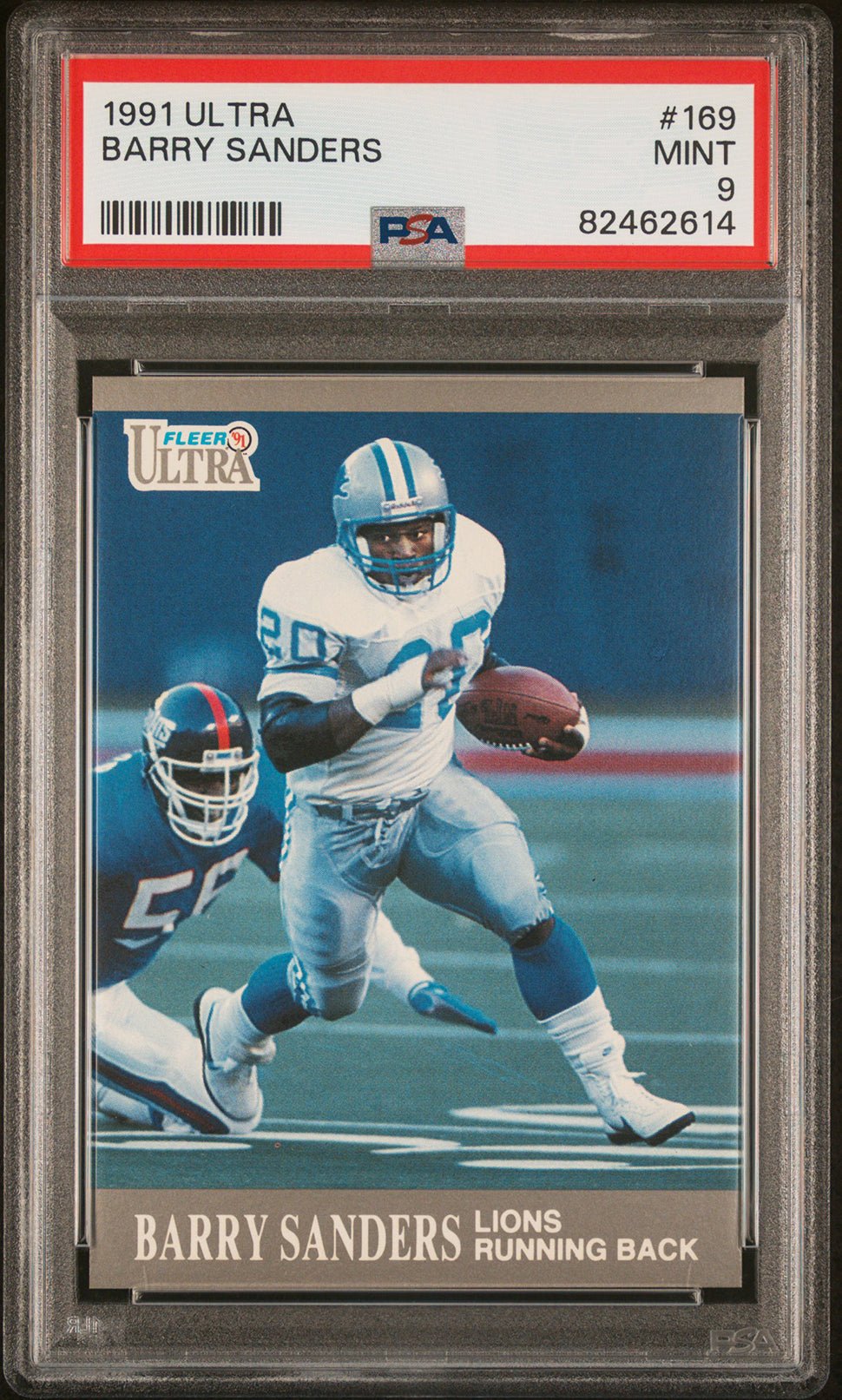 BARRY SANDERS PSA 9 1991 Fleer Ultra #169 C3 Football Base Graded Cards - Hobby Gems