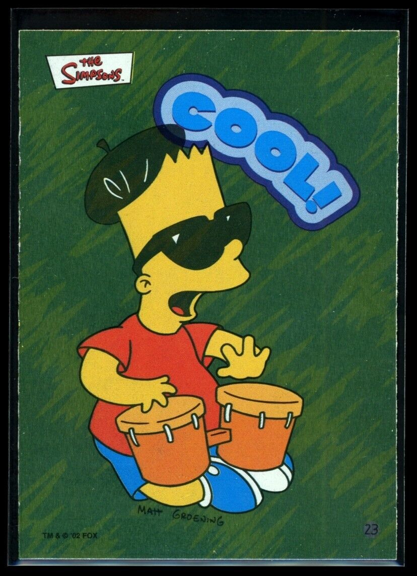 BART SIMPSON Cool! 2002 Topps The Simpsons Sticker Foil #23 The Simpsons Sticker - Hobby Gems
