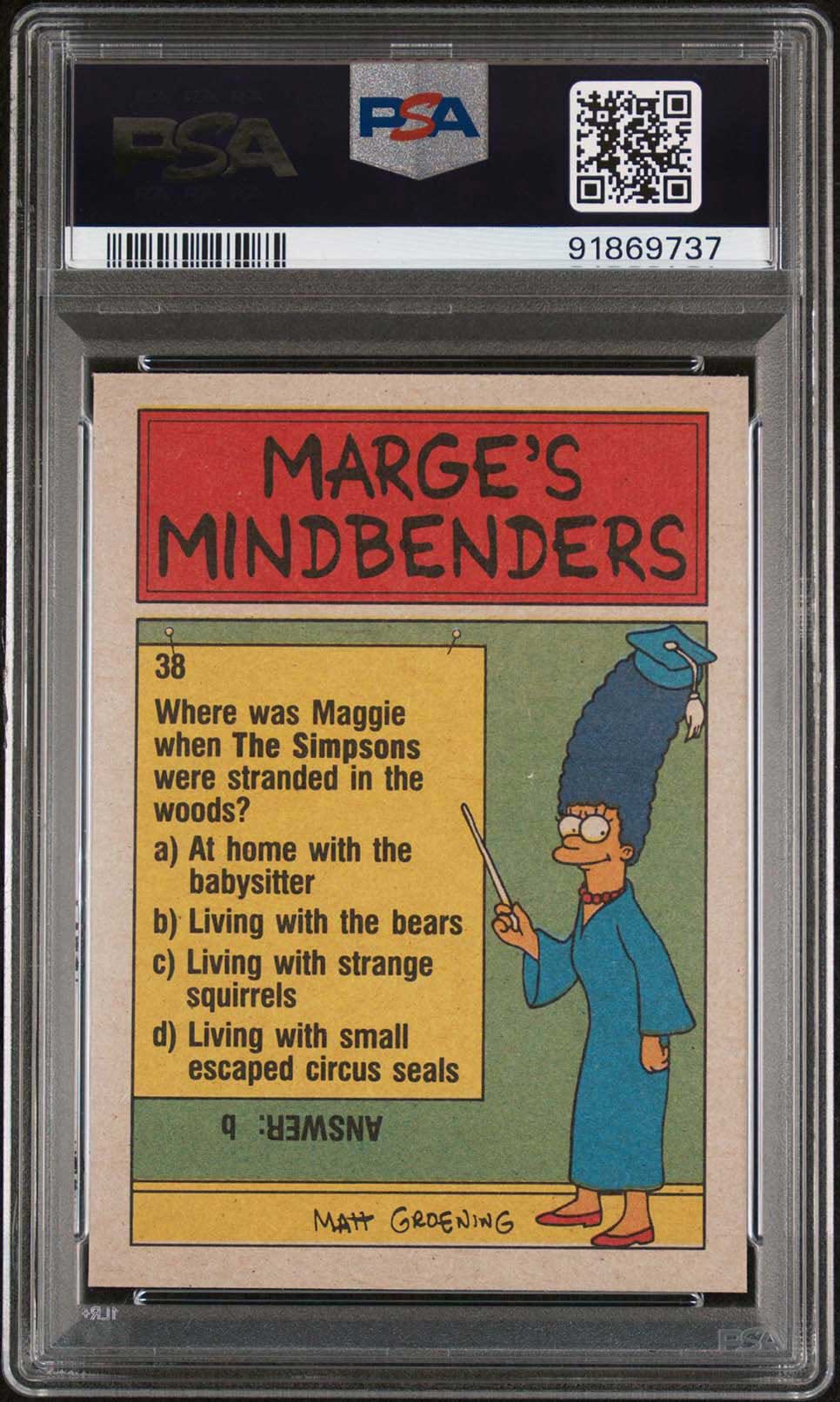 BART SIMPSON PSA 9 1990 Topps The Simpsons Maggie? Lisa? You in There? #31 The Simpsons Base Graded Cards - Hobby Gems