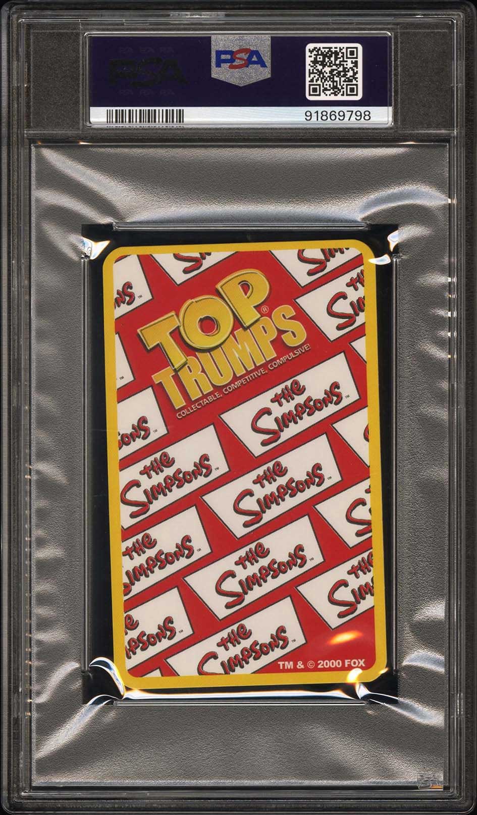 BART SIMPSON PSA 9 2001 Top Trumps The Simpsons The Simpsons Base Graded Cards - Hobby Gems