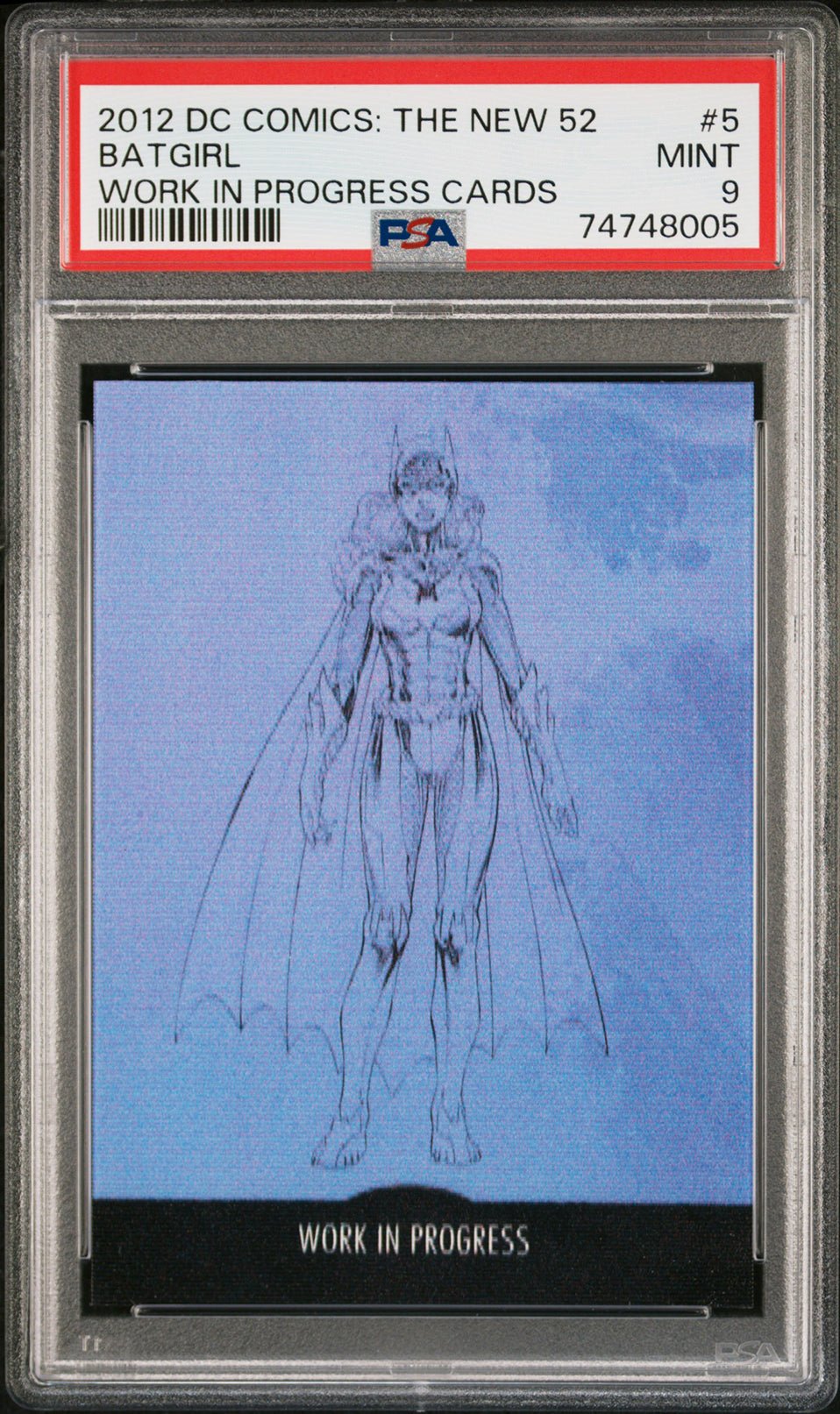 BATGIRL PSA 9 2012 DC Comics The New 52 Work in Progress 3-D Lenticular #5 DC Comics Graded Cards Insert - Hobby Gems