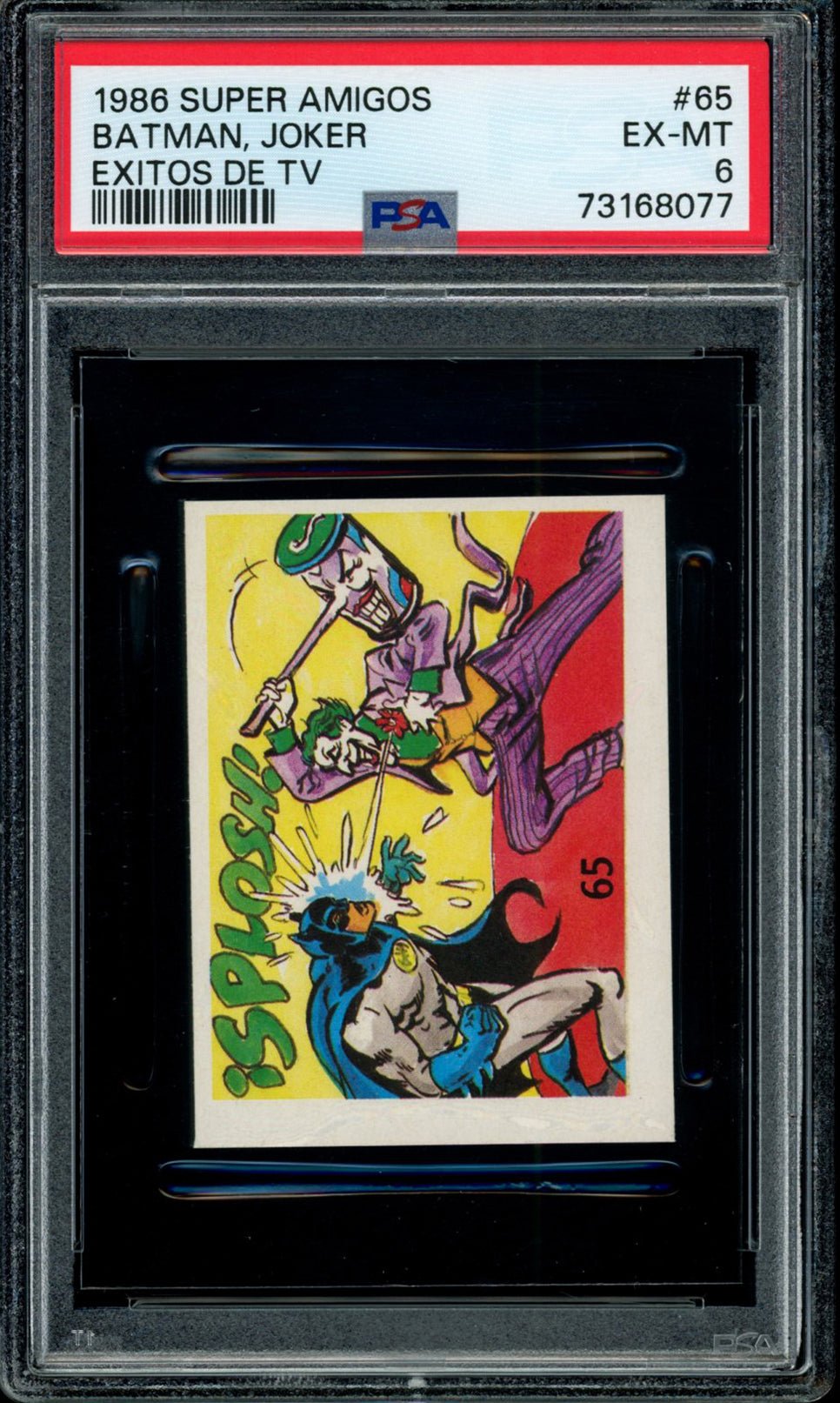 BATMAN & JOKER PSA 6 1986 Reyauca Super Amigos Exitos de TV #65 DC Comics Base Graded Cards - Hobby Gems