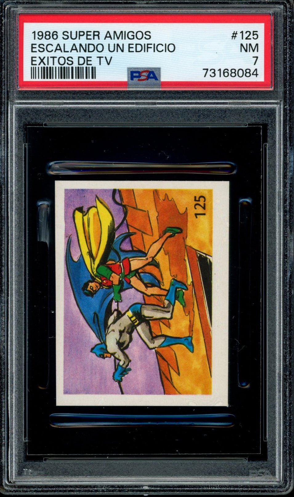 BATMAN & ROBIN PSA 7 1986 Reyauca Super Amigos Exitos de TV #125 DC Comics Base Graded Cards - Hobby Gems