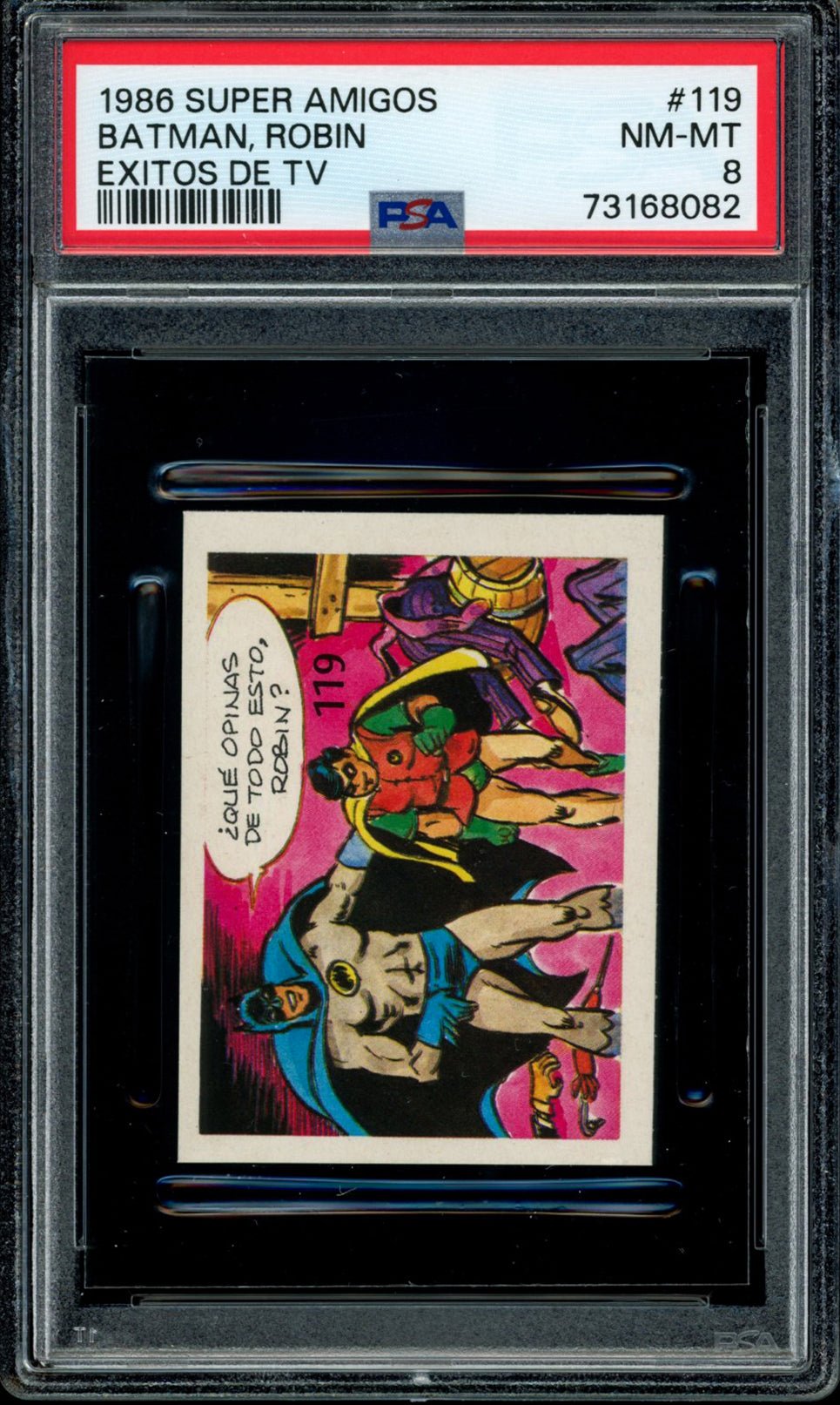 BATMAN & ROBIN PSA 8 1986 Reyauca Super Amigos Exitos de TV #119 DC Comics Base Graded Cards - Hobby Gems