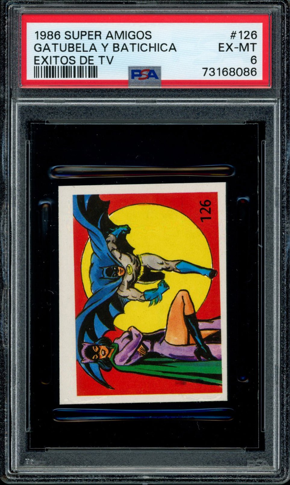 BATWOMAN & BATMAN PSA 6 1986 Reyauca Super Amigos Exitos de TV #126 DC Comics Base Graded Cards - Hobby Gems