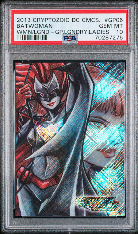 BATWOMAN PSA 10 2013 DC Comics The Women of Legend Gail's Picks Foil #GP-06 DC Comics Graded Cards Insert - Hobby Gems