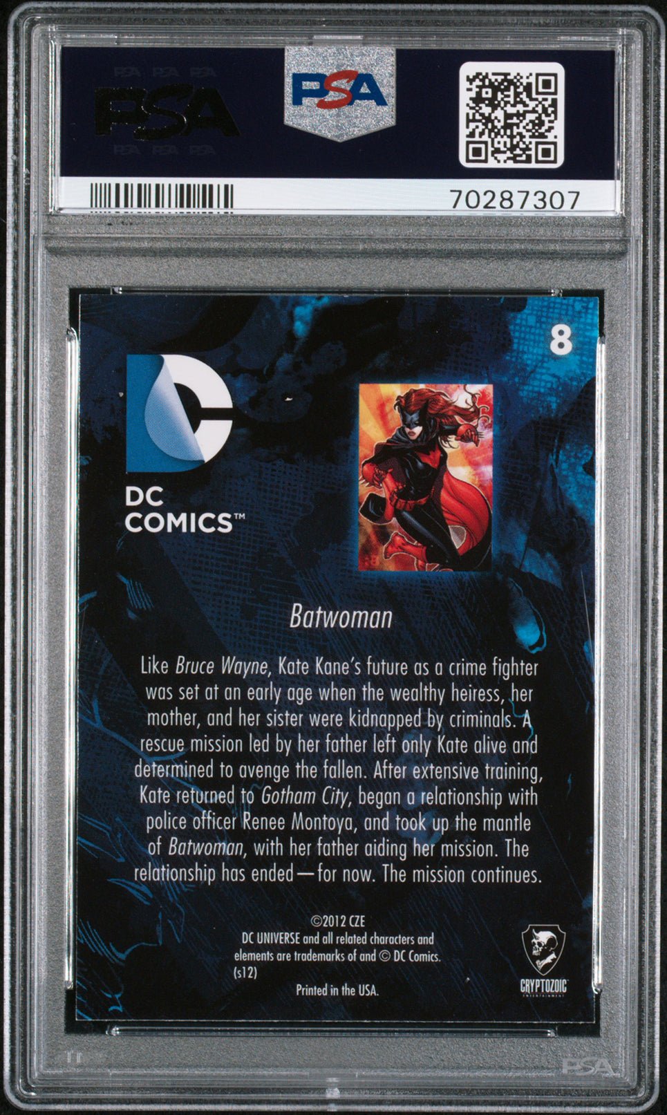 BATWOMAN PSA 9 2012 DC Comics The New 52 #8 C2 DC Comics Base Graded Cards - Hobby Gems