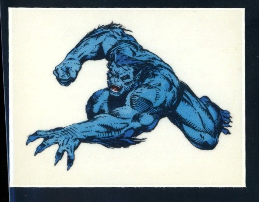 BEAST 1993 Diamond Marvel X-Men Clear Animation Stickers #159 Marvel Sticker - Hobby Gems
