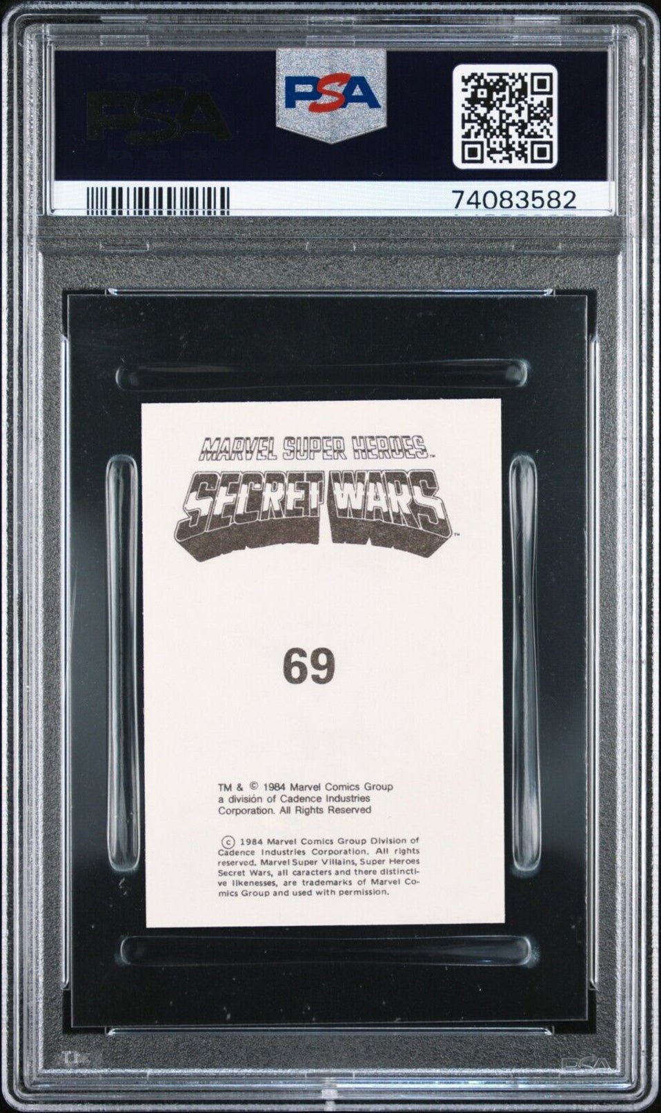 BEAST PSA 7 1984 Marvel Super Heroes Secret Wars Sticker #69 Marvel Graded Cards Sticker - Hobby Gems