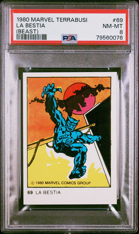 BEAST PSA 8 1980 Marvel Terrabusi La Bestia #69 Marvel Base Graded Cards - Hobby Gems