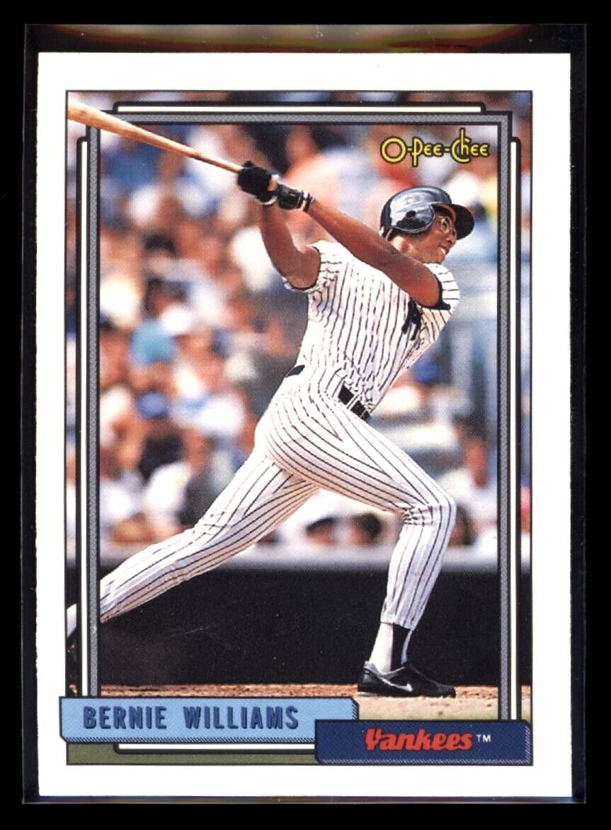 BERNIE WILLIAMS 1992 O-Pee-Chee #374 Baseball Base - Hobby Gems